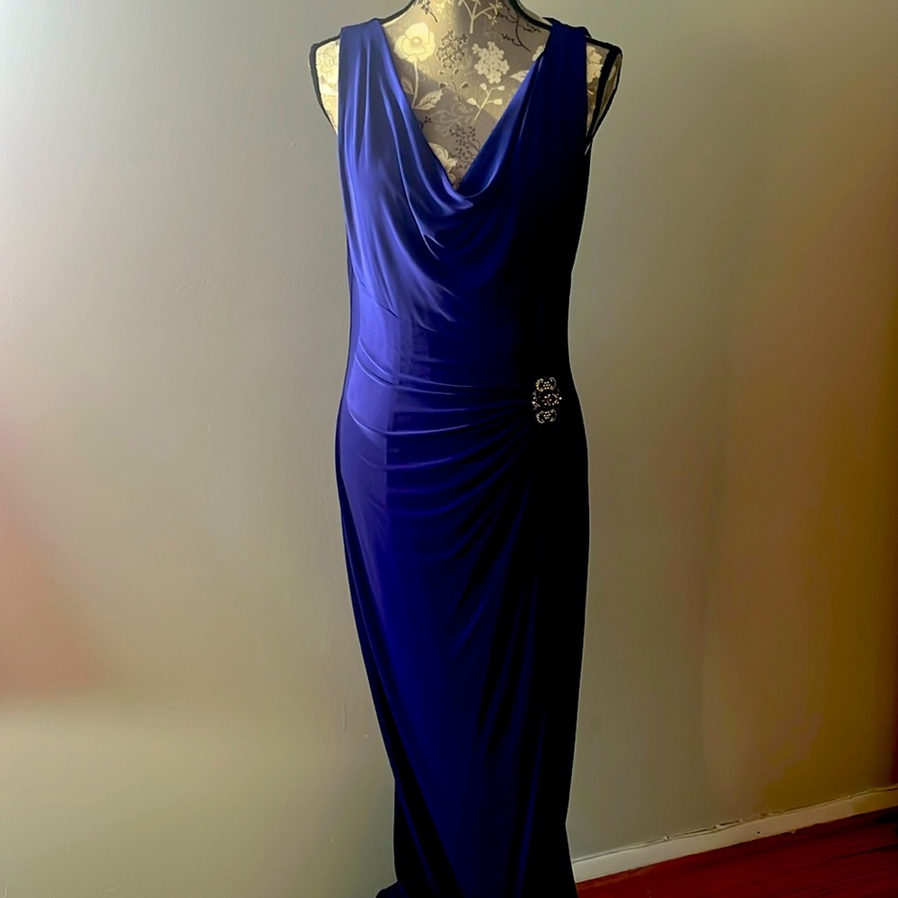 Royal blue evening gown
